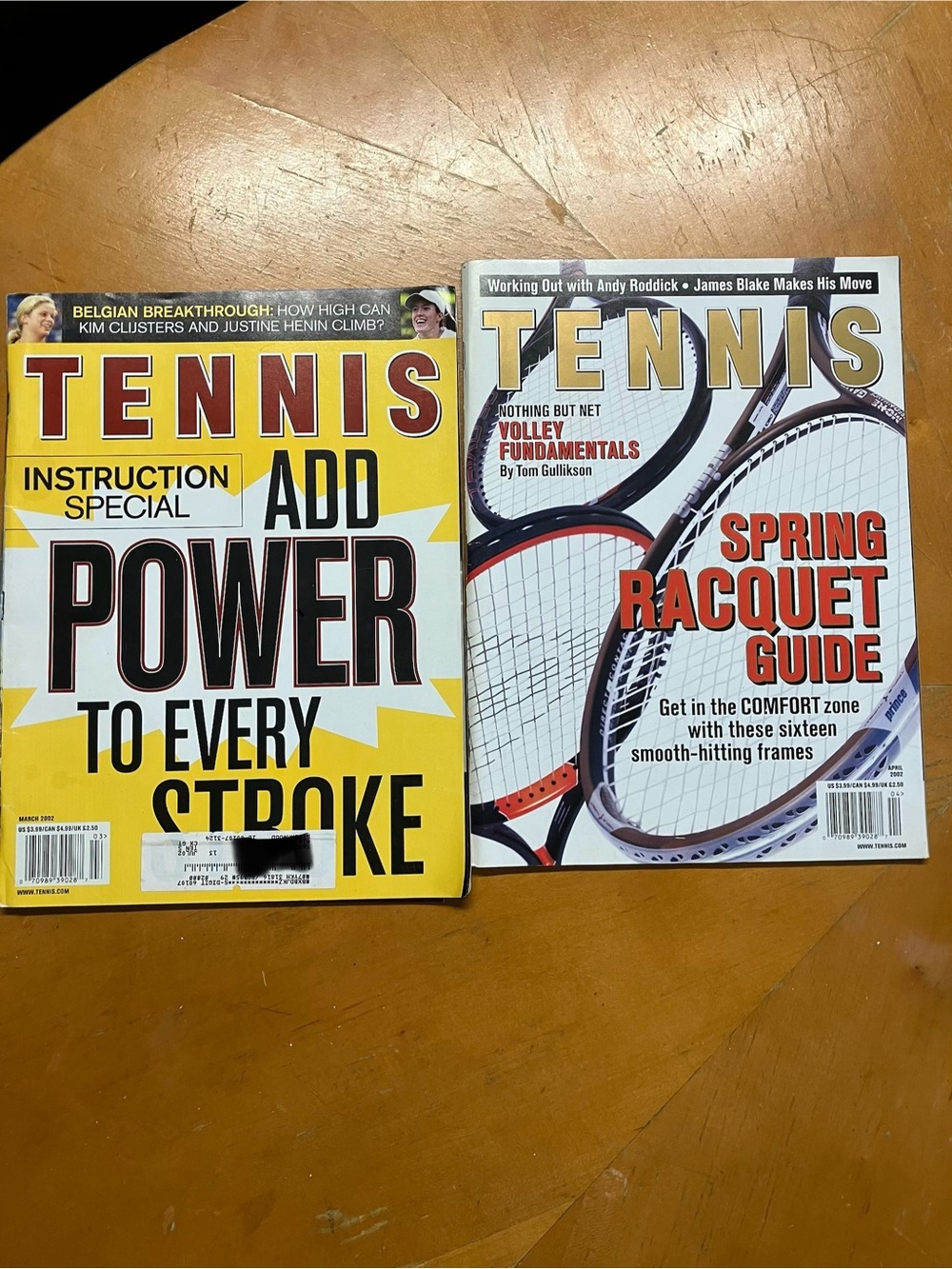 Vintage 2002 Tennis Magazine Lot March April Spring Racquet Guide Roddick